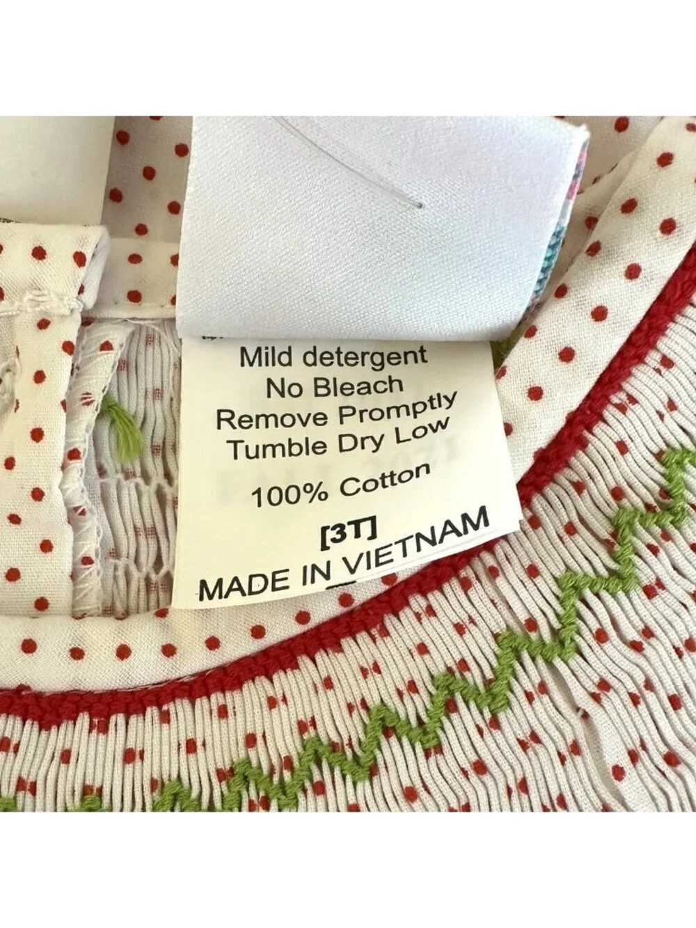 NWT Stitchy Fish Watermelon Smocked Red White Polka Dot Dress Flutter Sleeve 3T